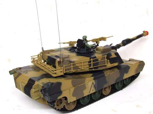 1:24 RC BATTLE TANK: Original HengLong Fully Functional MI-A2 ABRAMS Tank in Good condition(China).
