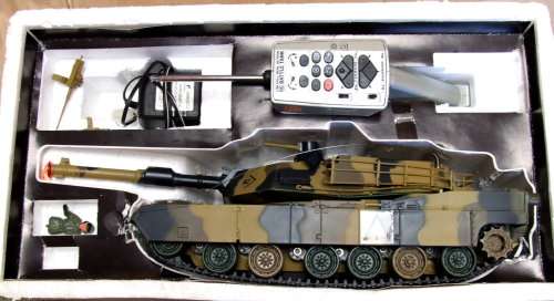 1:24 RC BATTLE TANK: Original HengLong Fully Functional MI-A2 ABRAMS Tank in Good condition(China).