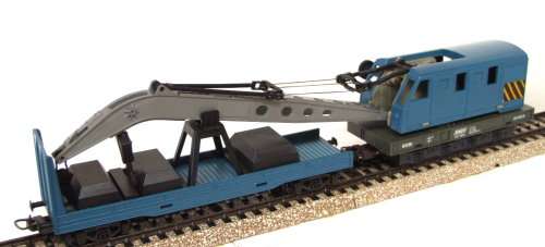 LIMA HO: SNCF Recovery Crane with Support Car in Very Good Complete, unboxed condition (Germany)