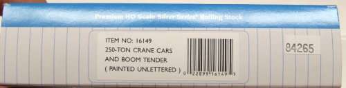 BACHMANN HO: Unmarked Crane with Support Car in NEW Sealed boxed condition (China)