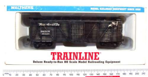 WALTHERS HO: DRGW American 40' Live Stock Car in Like New Weathered boxed condition (China)