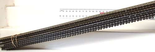 LIMA HO/OO: 7pc Mixed FlexTrack of 0.9m in Length Fair used boxed condition.(Italy)