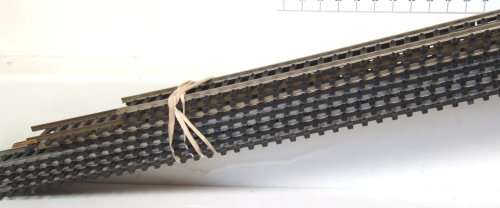 LIMA HO/OO: 7pc Mixed FlexTrack of 0.9m in Length Fair used boxed condition.(Italy)