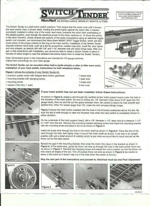MICRO MARK ACC HO: Universal 12v Electric Point Motor Kit in New Sealed packaged condition(USA)