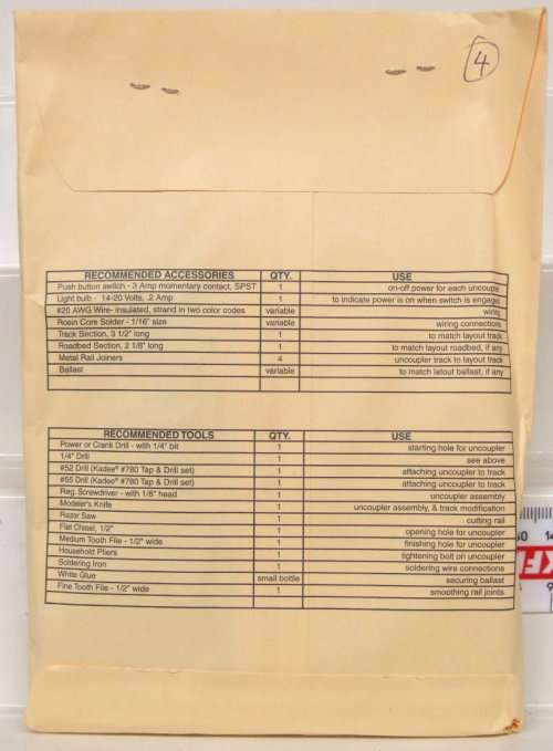 KADEE ACC HO: Magne-Electric Uncoupler Kit(#309) in New Sealed packaged condition(USA)