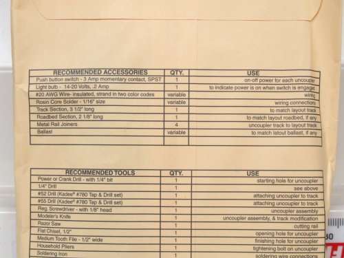 KADEE ACC HO: Magne-Electric Uncoupler Kit(#309) in New Sealed packaged condition(USA)