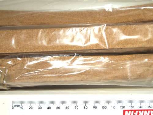DTM HO: Cork Roadbed, 0.9m in Length,Pack of 6 (R30) in NEW Packaged Condition.(ZAR)