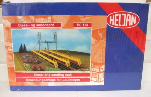 HELJAN SCENERY HO: Large Unassembled Diesel&Sanding Rack in NEW Sealed boxed condition (Denmark)