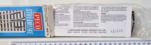 PECO HO/OO: Nickel Silver L/Hand Man Turnout(SL96)Code100 in New operational condition.(Eng)