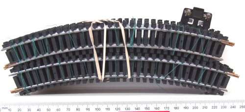 LIMA HO: 20pc Vintage R360 Curved Track(403030) in Good,Used un-boxed condition.(Italy)