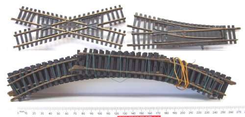 FLISCHMANN HO: 14pc Vintage Mixed Brass Track in Good,Used un-boxed condition.(Germany)