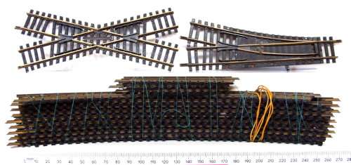 FLISCHMANN HO: 14pc Vintage Mixed Brass Track in Good,Used un-boxed condition.(Germany)