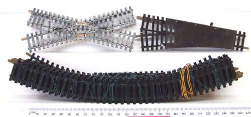 FLISCHMANN HO: 14pc Vintage Mixed Brass Track in Good,Used un-boxed condition.(Germany)