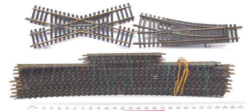 FLISCHMANN HO: 14pc Vintage Mixed Brass Track in Good,Used un-boxed condition.(Germany)