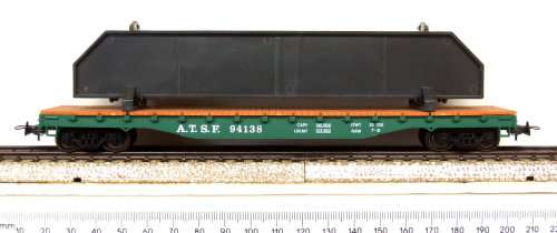MEHANO HO: ATSF Detailed American 50' Flat Car With Steel Load in Good Un-boxed condition(Slovenia)
