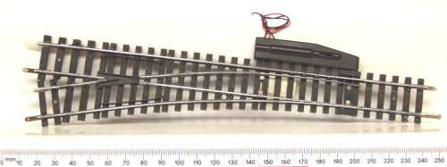 JOUEF HO/OO:Metal Electro-Magnetic L/Hand Wide Radius Turnout in Fair operational condition.(France)