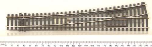 ATLAS HO/OO: Nickel Silver Wide Radius L/Hand Manual Turnout in good operational condition.(USA)