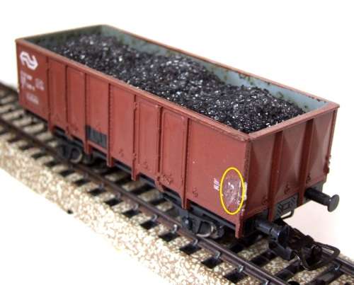 PIKO HO: Detailed European Coal Wagon with Load in Fair un-boxed condition (Germany)