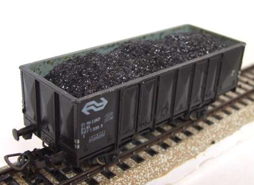 PIKO HO: Detailed European Coal Wagon with Load in Fair un-boxed condition (Germany)
