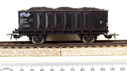 PIKO HO: Detailed European Coal Wagon with Load in Fair un-boxed condition (Germany)