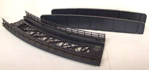 SCENERY HO: Mixed Bridges, Marklin Curved + Pony Plate Girder Sides in fair used, Un-boxed condition