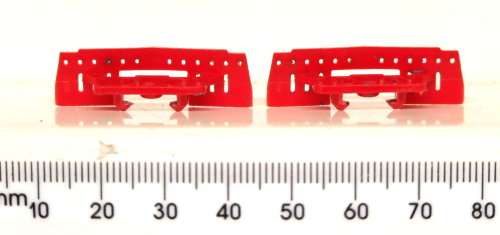 LIMA HO: 1pr SAR 5E Locomotive Original Lima Red Cowcatchers in Good condition for Parts.(Italy)