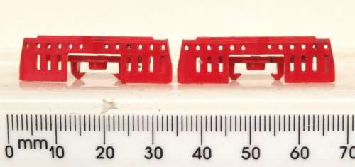 LIMA HO: 1pr SAR 5E Locomotive Original Lima Red Cowcatchers in Good condition for Parts.(Italy)