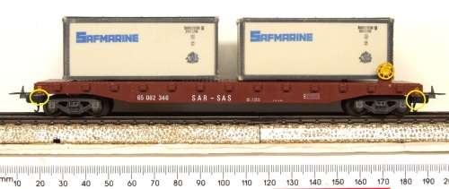 LIMA HO: SAR Container Carrier with Container Load in Good Used, un-boxed condition (Italy)