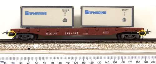 LIMA HO: SAR Container Carrier with Container Load in Good Used, un-boxed condition (Italy)