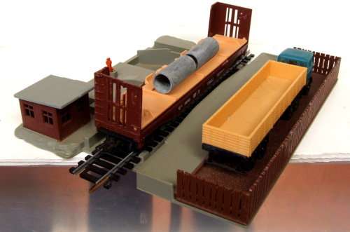 LIMA SCENERY HO: Auto Cement Pipe Unloading Dock in fair used, Un-boxed condition(Italy)