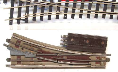 TRACK HO/ZERO: 5pc Mixed Metal/Nickel Silver Points in Fair,Used un-boxed condition.(England)