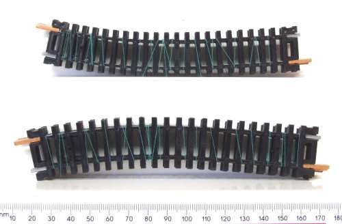 LIMA HO: 6pc Compensation (3x LH+3xRH) Metal Track in Good Used un-boxed condition.(Italy)
