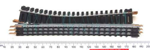 LIMA HO: 6pc Compensation (3x LH+3xRH) Metal Track in Good Used un-boxed condition.(Italy)