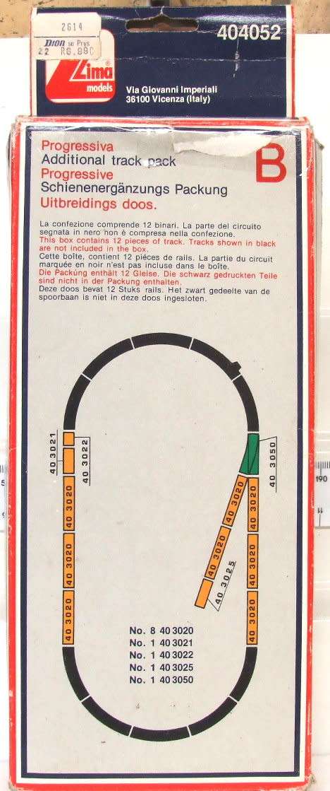 LIMA HO: 12pc Additional Metal Track Pack in Good Used boxed condition.(Italy)