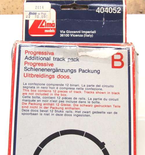 LIMA HO: 12pc Additional Metal Track Pack in Good Used boxed condition.(Italy)