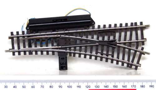MARKLIN HO: Electro-Magnetic 3rail AC K-Track RH Turnout in Like New un-boxed condition.(Germany)