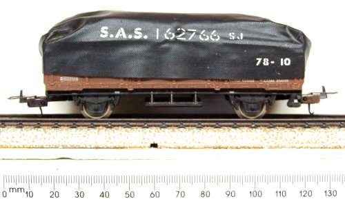 LIMA HO: SAR ES Freight Car with Tarpaulin in Fair used un-boxed condition (Italy)