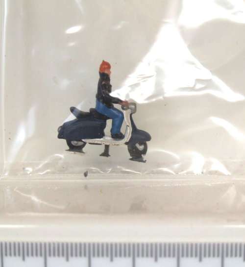 SCENERY HO: Town/Station Man On Scooter in Good Painted condition.