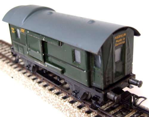 MARKLIN HO: Vintage 3-rail AC Tin Metal DB Baggage Van in Fair used condition(Germany)