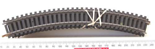 LIMA HO: 8pc Matal 18deg Wide Radius Track(430) in Fair Used Un-boxed condition.(Italy))