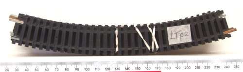 LIMA HO: 8pc Matal 18deg Wide Radius Track(430) in Fair Used Un-boxed condition.(Italy))