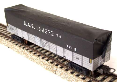 LIMA HO: Silver SAR OZ Wagon with Tarpaulin in Good un-boxed condition (Italy)