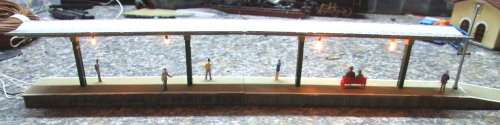 SCENERY HO: Typical Oldstyle European Station Platform with Lights in Fair Un-boxed condition