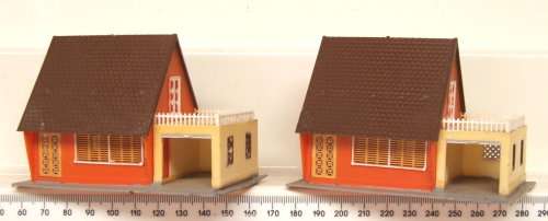 LIMA SCENERY HO: 2x  A-Frame Town Houses  in Good Un-boxed condition