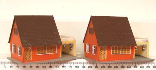 LIMA SCENERY HO: 2x  A-Frame Town Houses  in Good Un-boxed condition