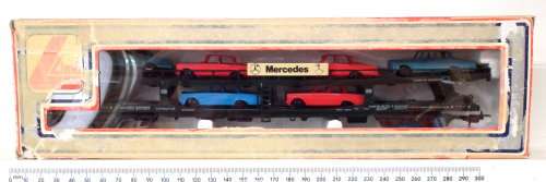 LIMA HO: UP Car Carrier With 6x Car load in Very Good Boxed condition (Italy)