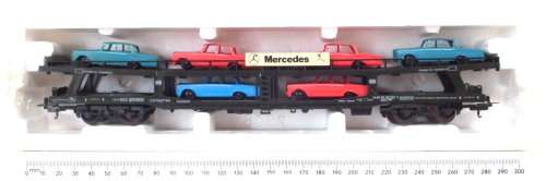 LIMA HO: UP Car Carrier With 6x Car load in Very Good Boxed condition (Italy)