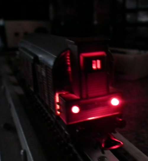 LIMA HO: SNCF Freight Wagon with Sliding Doors + Taillights in Good unboxed condition (Italy)