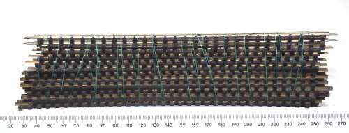 LIMA HO:  12pc R18 Wide Radius Curved Metal Track in Fair Used condition.(Italy))