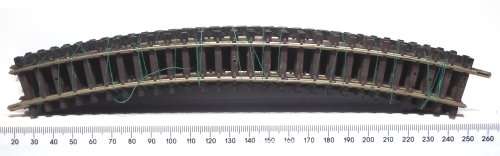 LIMA HO:  12pc R18 Wide Radius Curved Metal Track in Fair Used condition.(Italy))